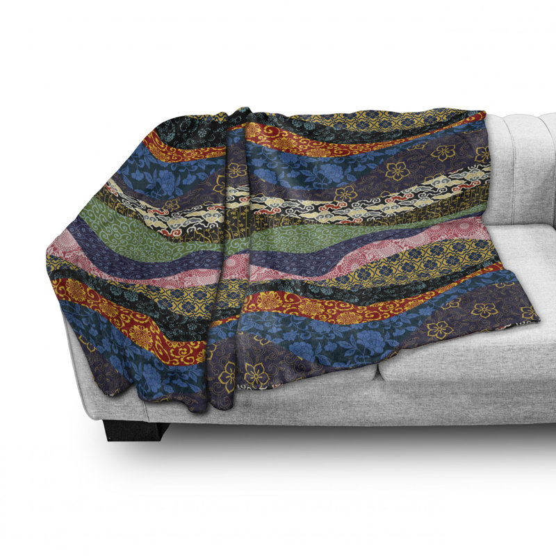 Hand Woven Throw Blanket, 70" W x 90" L