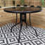 Outdoor 4 Person Round Glass Top Garden Dining Table Chairs With Banana Parasol And Base-277671027