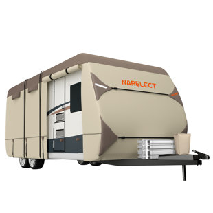 Narelect Travel Trailer RV Cover, Extra-Thick Upgraded 7 Layers Top Windproof Camper Cover (Set of 23)
