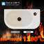 White Ceramic Cloakroom Basin 40 x 22 cm Small Space Saving Bathroom Sink