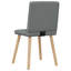  2 chaises de salle à manger en tissu gris foncé