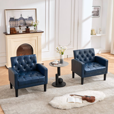 Ensemble de 2 fauteuils de salon capitonnés l 32 "(ensemble de 2)