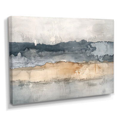 Ondulation sur toile, art mural côtier neutre, Rickey