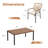 Rectangular Patio Dining Set With Cushioned Stackable Rattan Chairs-873045386