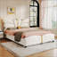 Structure de lit tapissier en similicuir pour grand lit-17208346-17208345