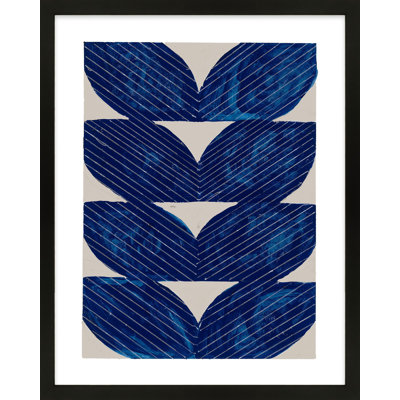 Blue Chevron "Navy Chevron" Painting