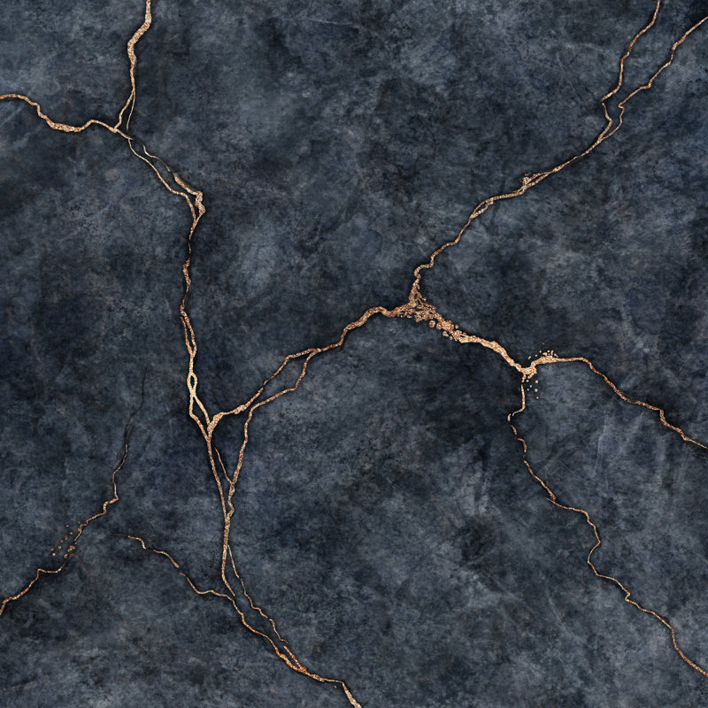 Golden Cracks - Wrapped Canvas Print, 30cm H x 30cm W x 3.8cm D