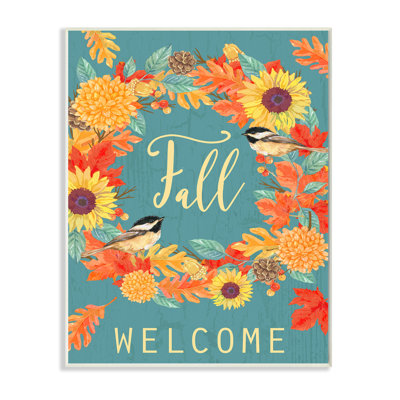 « Fall welcome Autumn moisson Birds » par Andrea Tachiera, impression d’art graphique