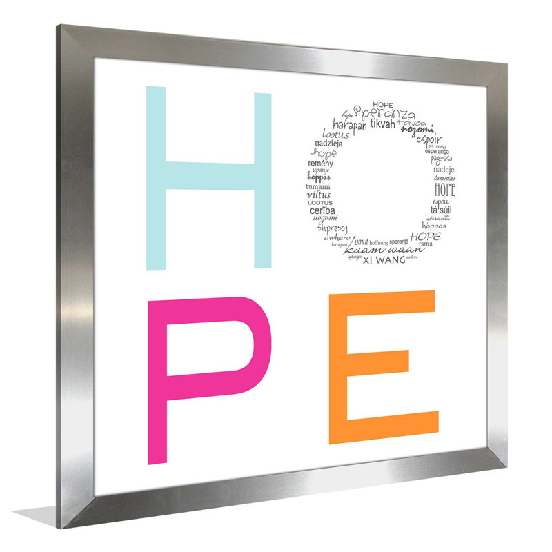 " Hope " by Anna Quach, 25.5" H x 25.5" W x 1" D, Silver Framed