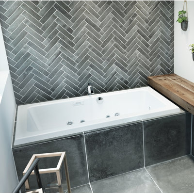 Sia® Salon Illuma 72" L x 42" W Drop In Combination Bathtub