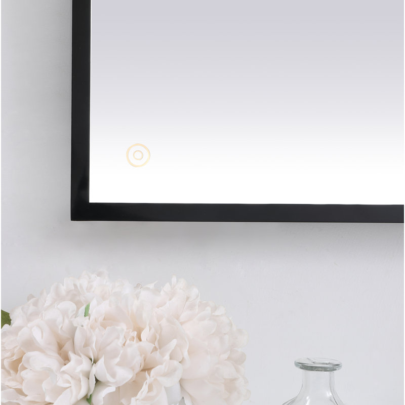 Miroir Piche Inch avec température de couleur réglable 3000K / 4200K / 6400K, Noir, 36 po x 40 po