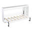 Lit escamotable simple avec bibliothèque, blanc