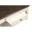 Table de chevet antique blanche et brune - avec tiroir de rangement et tablette, conception classique en construction, tablette incluse,