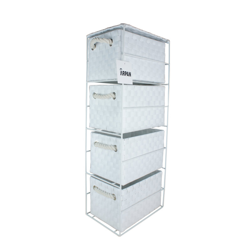 65cm H x 18cm W Utility Cart, White