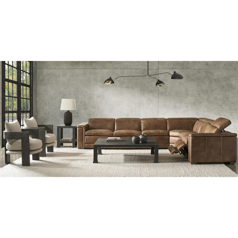 4-Piece Lioni Leather Power Motion Sectional