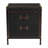 Baxton Studio Laura Vintage Black Canvas 2-Drawer End Table Trunk