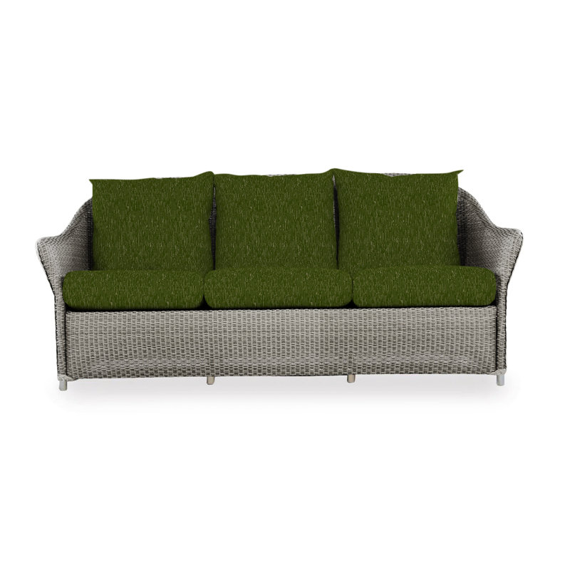 Weekend Retreat Outdoor 3 - Seat Patio Sofa, Pewter, Canvas Black Sunbrella® Canvas