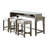 3 - Person Marble Top Four Leg Dining Set