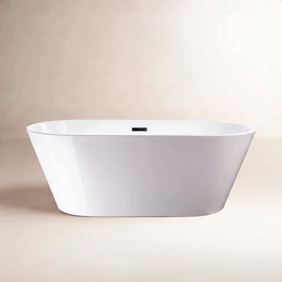 Iris 59" Freestanding Soaking Acrylic Bathtub