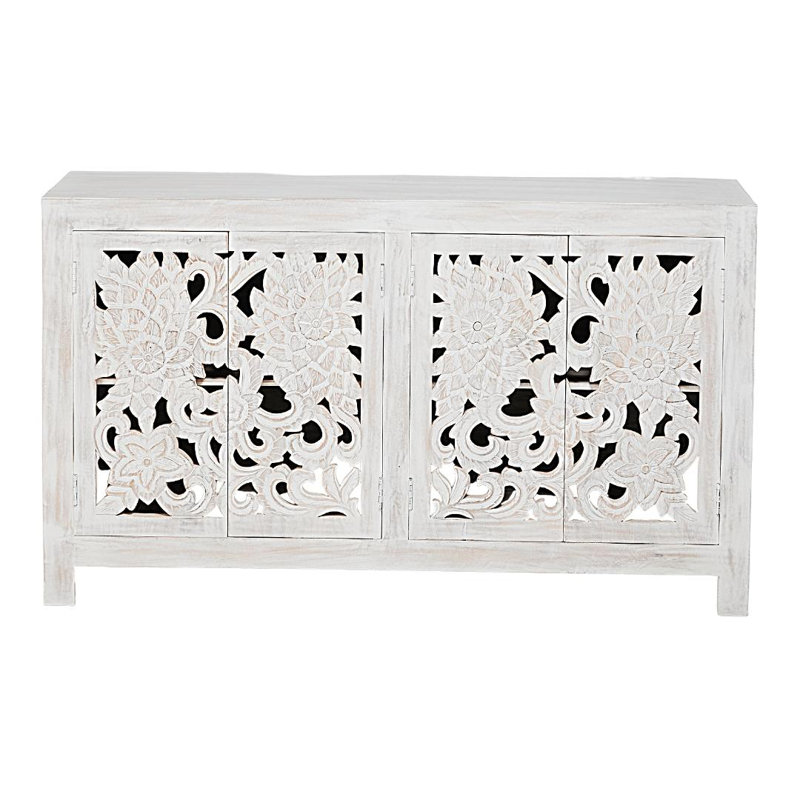 Buffet en bois massif de manguier de 68 po de largeur Aleira