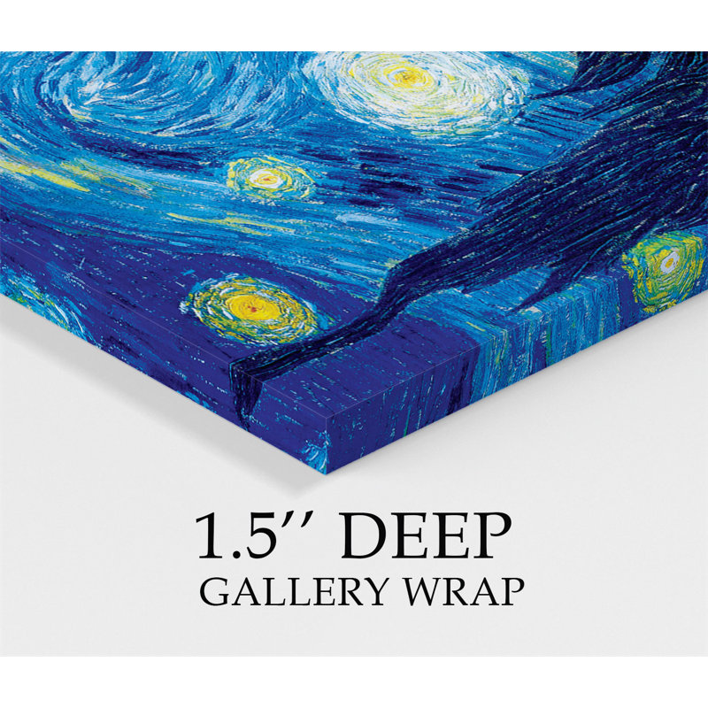 " Starry Night " by Vincent Van Gogh, 8" H x 12" W x 1.5" D