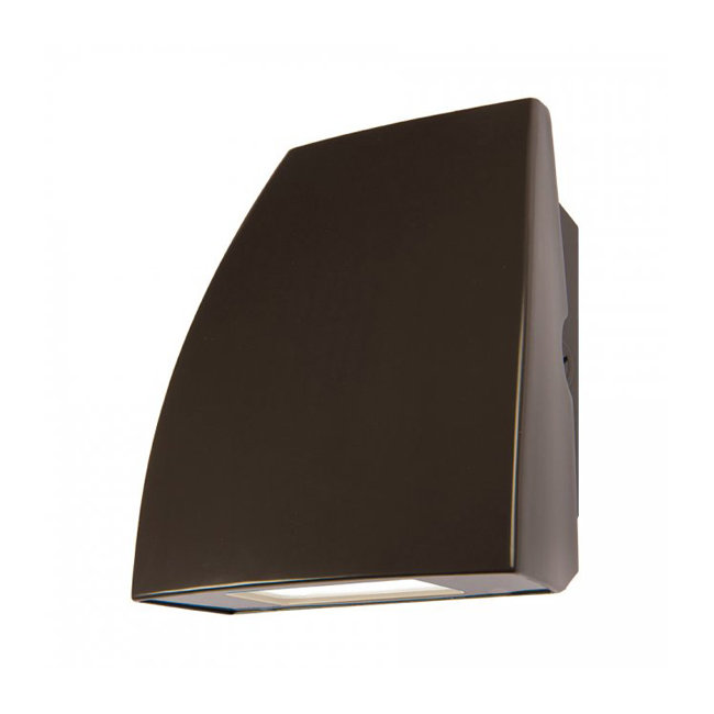 Bronze LED Outdoor Wall Light with White Glass Diffuser