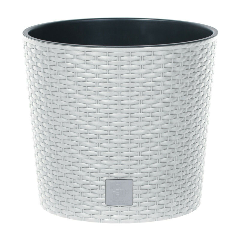 Eisenhart Plant Pot, White, 27cm H x 30cm W x 30cm D