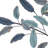Metal Leaf Blue Wall Decor with Black Stems