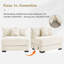 Canapé modulaire surdimensionné en forme de L de 130 po en tissu de velours côtelé avec siège profond et accoudoirs larges de conception ergonomique-924380966