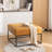 Cattibrie Leather Upholstered Square Ottoman-1863847705
