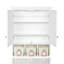 Armoire de rangement pour salle de bain, armoires à pharmacie pour salle de bain avec miroir, 2 portes, 2 tablettes réglables + 3 paniers de rangement de style Noël, armoire murale en bois blanc pour la salle de bain