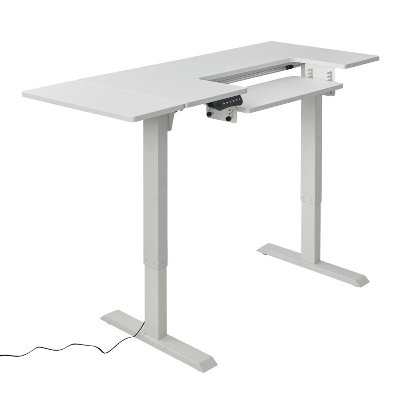 Leeannah 137cm x 60cm Sewing Table with Sewing Machine Platform