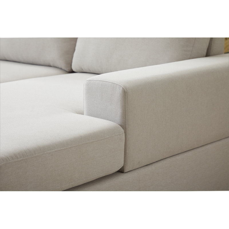 Large - Scale L - Shaped Modular Sofa Set with Detachable Components, Comfortable Upholstery and Decorative Throws for Contemporary Home Interiors