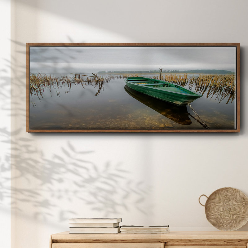 Green One- Framed Canvas