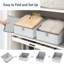 Bacs de rangement pliables en tissu pour l'organisation de placards