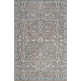 Wren Hand Tufted Wool Floral/Oriental Area Rug in Timber/Beige/Blue