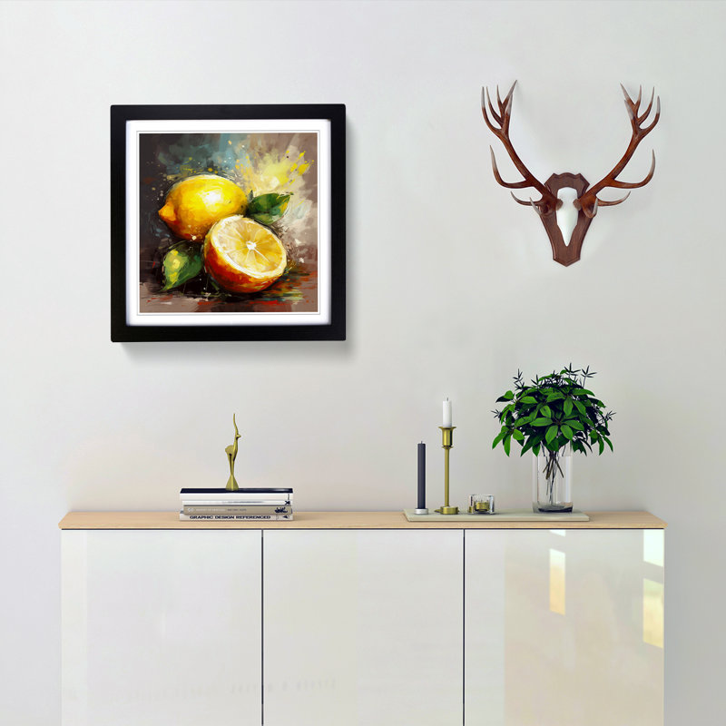 Single Picture Frame Print on Wood, Black Framed
