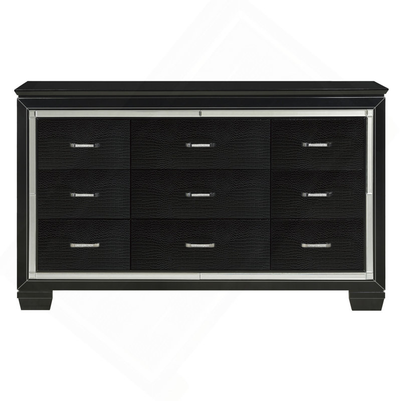 Mobilier de chambre à coucher en bois, Noir