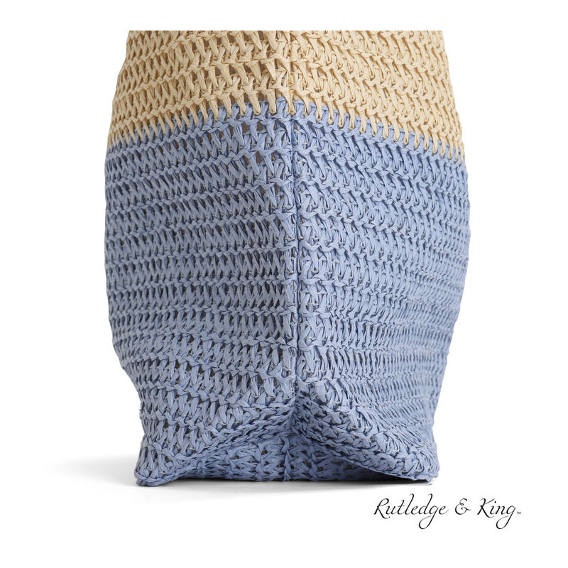 Sac fourre-tout pique-nique en paille - simple, Écume de mer