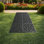 Paquet de 8 pavés de jardin en caoutchouc, pavé de sentier extérieur 12 po x 12 po pour allée de jardin, noir