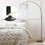 Lampe sur pied arquée 78,7 po Asem avec télécommande, ampoule DEL incluse et grand abat-jour Asem-845758601-819567389