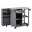 40.5'' Outdoor Kitchen Island Cart With Stainless Steel Top-983559254