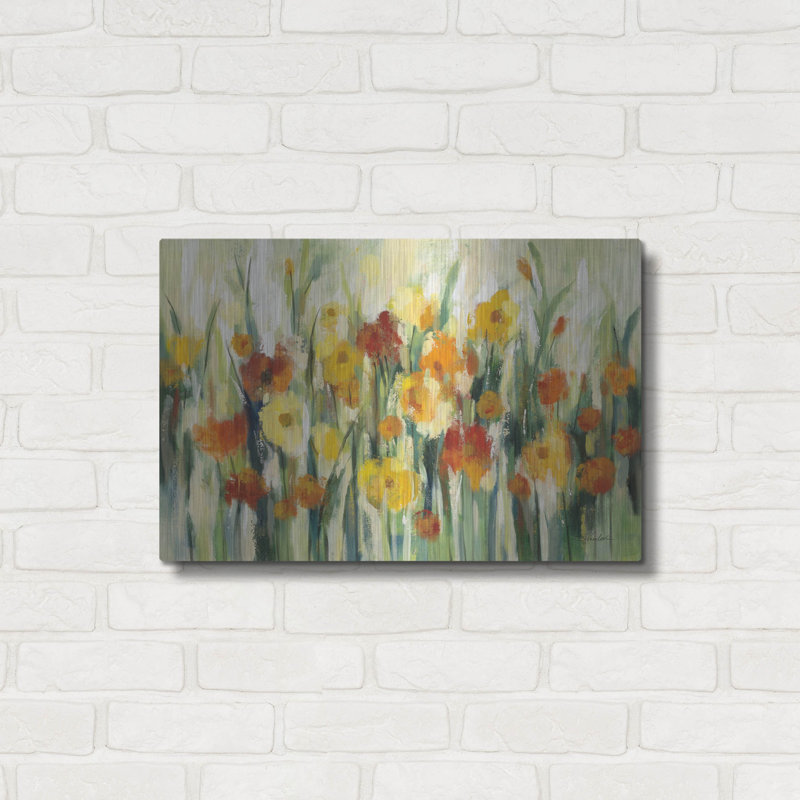  «End Of Summer Garden» par Silvia Vassileva, art mural en métal, 24 po x 16 po, H 16 po x l 24 po