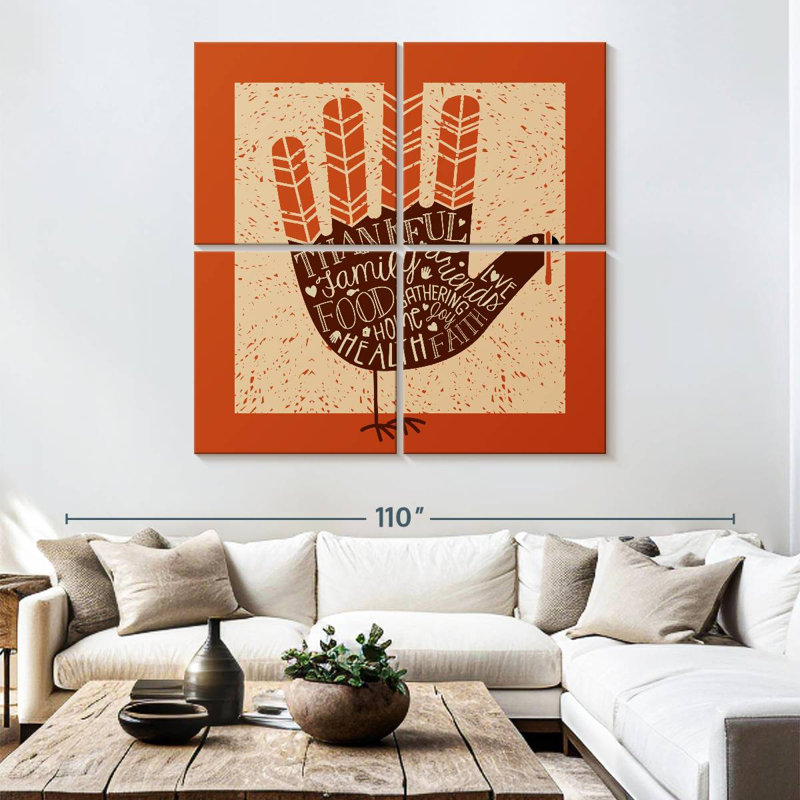 Lelend Thanksgiving Hand Turkey, 74" H x 74" W
