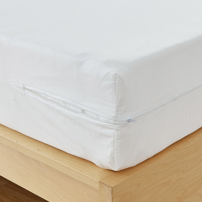 Full Size White Cotton Breathable Mattress Protector