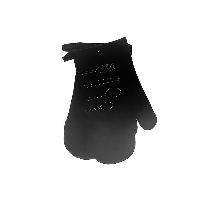 Serviettes de cuisine en coton, Noir