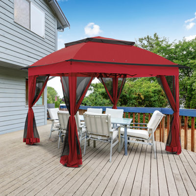 Pop Up Patio Straight Leg 11 Ft. W x 11 Ft. D Steel