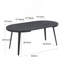 Table extensible, table de salle à manger, pieds en métal, plateau en panneau de fibres à densité moyenne, 100/140 / 180X100x75cm-162863871-162863868