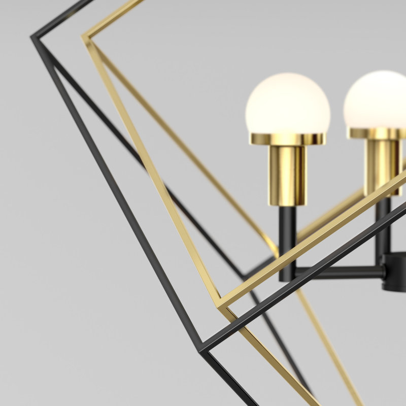 Lustre moderne Mid-Century Mercer41 Cloma, noir et or
