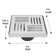 6" Square Shower Drain with Elements Pattern Grate